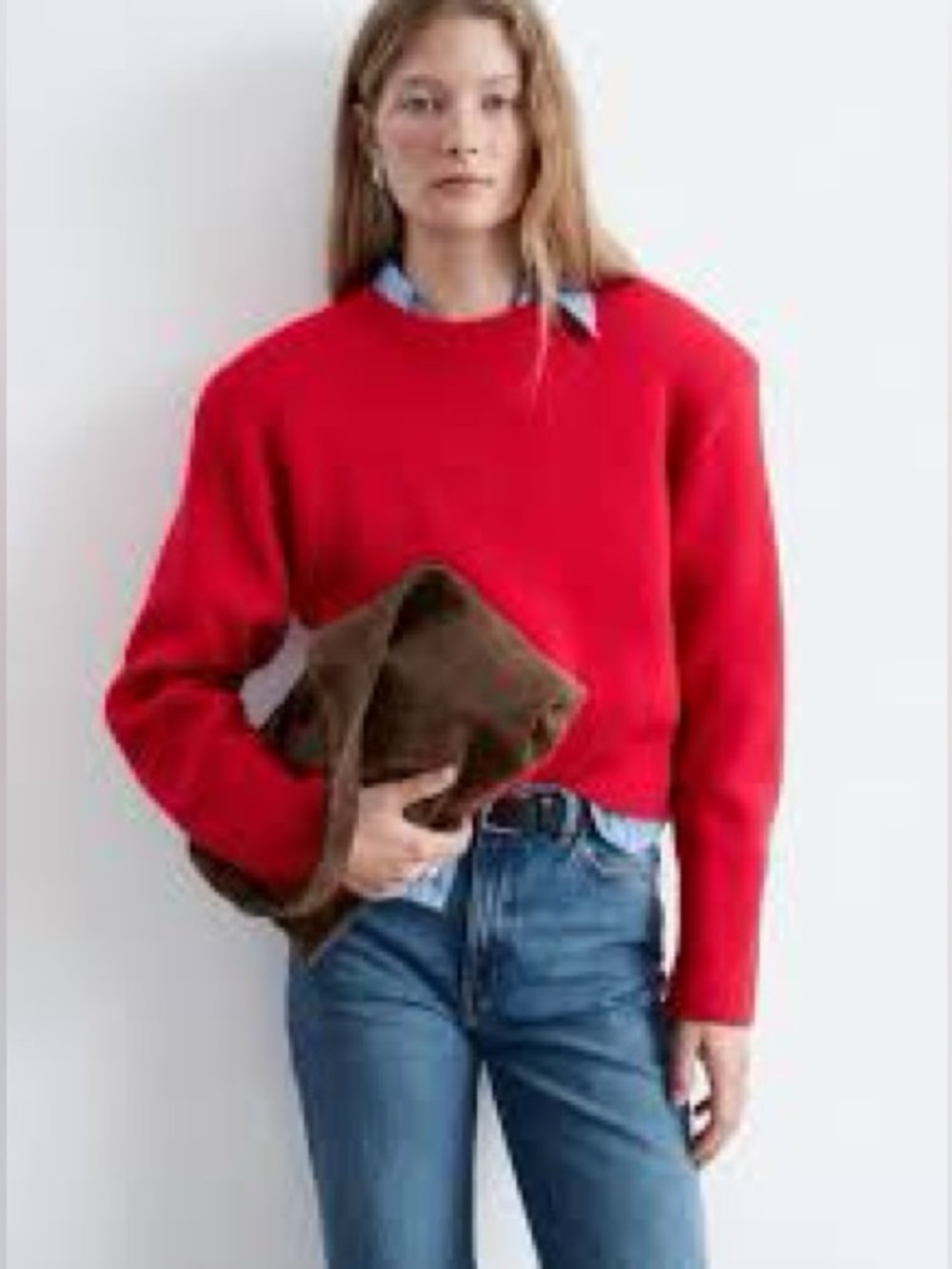 & Other Stories Knitted Sweater Red Oversized